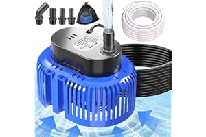 HAINOVA Pool Cover Pump above Ground, Submersible Water Sump Pump Swimming Water Removal Pumps,Submersible Pump for Pool Draining,Pool Pump 16FT Drainage Hose,25 FT Extra Long Power Cord, 850 GPH,4 Adapters