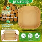 BYKITCHEN 100pcs Air Fryer Paper 7.9 Inch Liner 8.5-10in Basket view 4