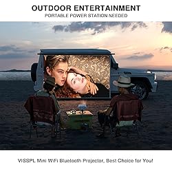 Mini Projector with WiFi and Bluetooth, VISSPL Full