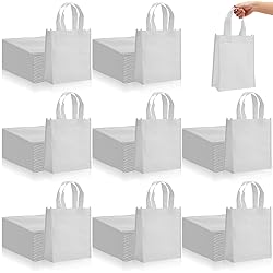 Jexine 100 Pcs Non Woven Bags Reusable Gift Bag
