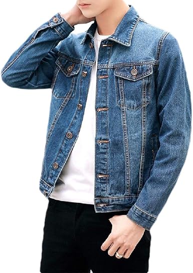 fitted jean jacket mens