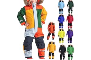 KEGIRLOM Kids Girls Boys Ski Suits Winter Outdoor Snowsuits Waterproof Windproof One Piece Snowsuits Snowboarding Coats