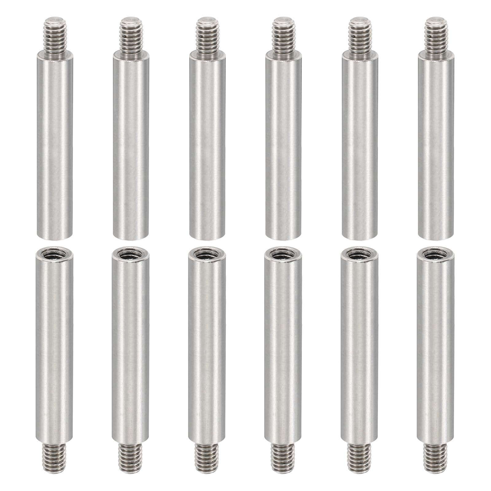 PATIKIL 12pcs M4 Standoffs, M4 35+6mm Spacer Standoffs Steel Threaded Standoffs Screws Kit 4mm ID 6mm OD Metric Male Female Thread Adapters for Circuit Board PCB RC Drones Motherboard โ image 1