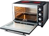 Cooks Professional Mini Portable Oven with Two Ceramic Hobs 48L Black Silver view 4
