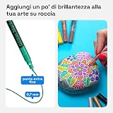 ARTISTRO Glitter Paint Pens 12 Extra-Fine 0.7mm for Rock Glass Wood view 3