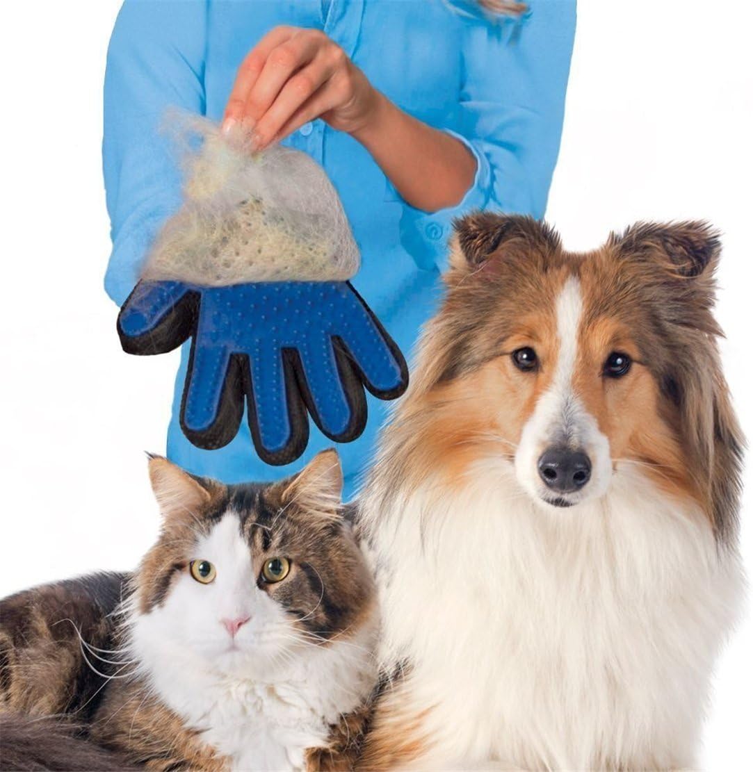 Huer Pet Dog Cat Grooming Glove Hair Remover Brush Glove Pet Grooming Clean Massage Gloves