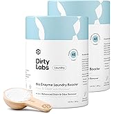 Dirty Labs | Scent Free | Bio Enzyme Laundry Booster | 2-Pack = 96 Loads | Hyper Concentrated | High Efficiency & Standard Machine Washer | Nontoxic, Biodegradable | Stain & Odor Removal Booster