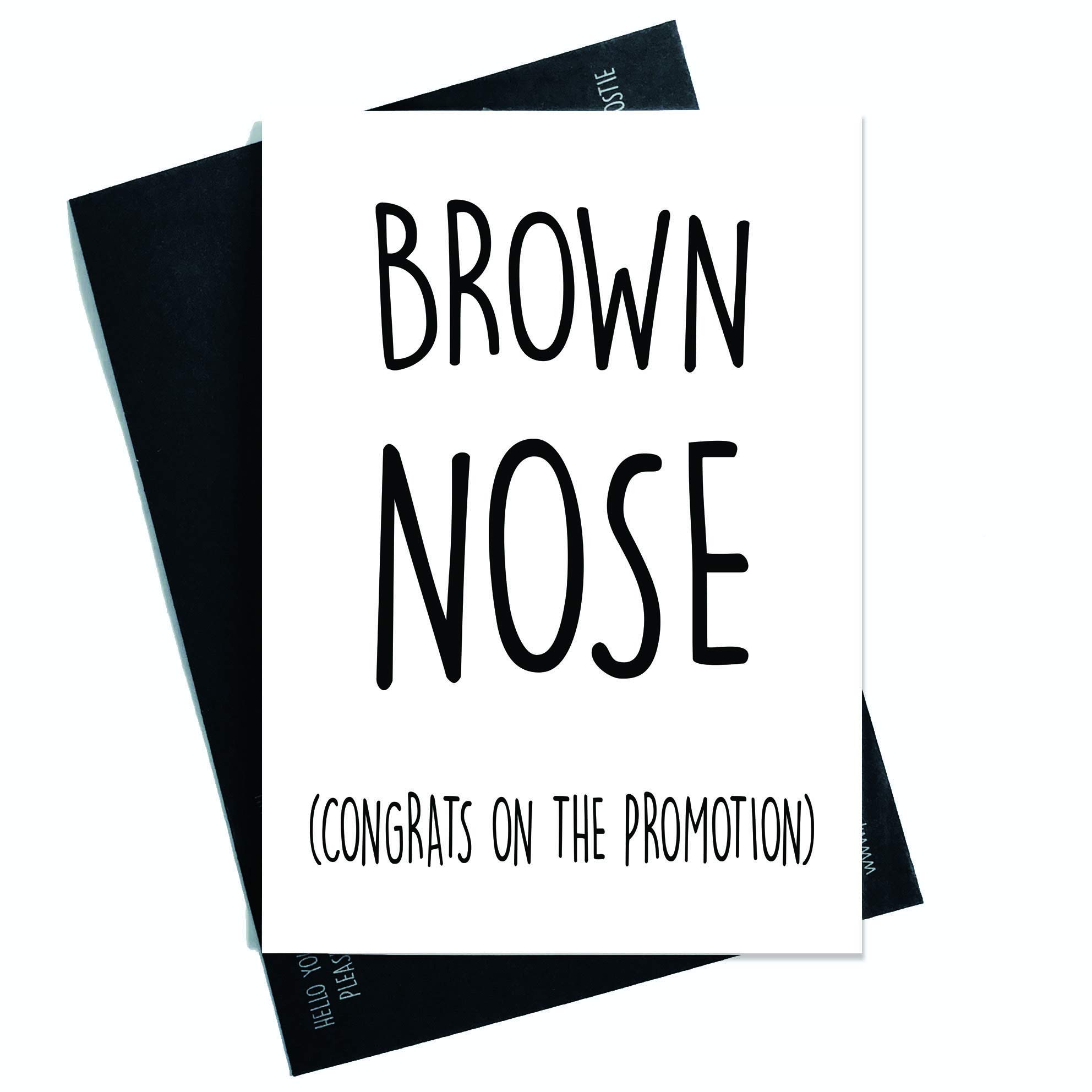 Promotion Card, Coworker Cards, Good Luck Congrats New Job Promotion Colleague Leaving, Goodbye Leaving Job Funny Card Brown Nose Cards PC53