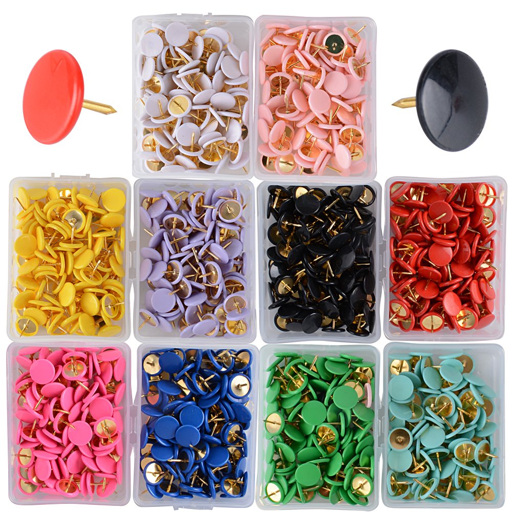 Punaises Cartes Monde 100 Punaises Drapeaux Nations - Épingles Carte Géographie - Métal/Plastique - Boîte Stockage Pins Jo