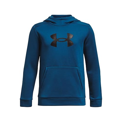 Under Armour boys Armour Fleece Big Logo Hoodie, (426) Varsity