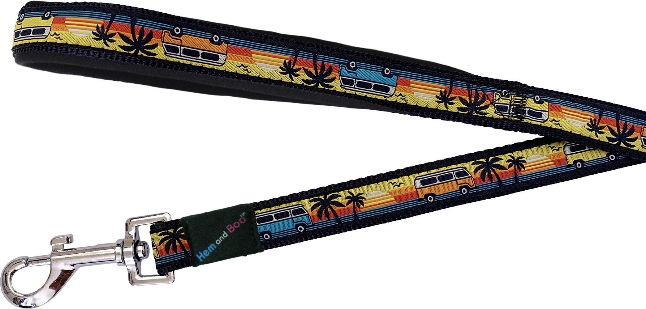 Hem and Boo Camper Van Bright Dog Lead Large