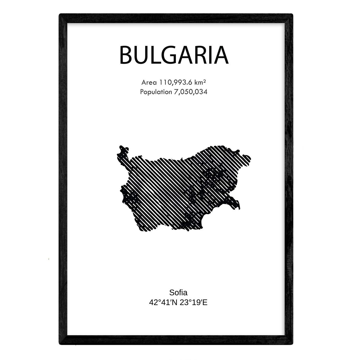 Nacnic Poster of Bulgaria. Sheets of countries and continents. A3 size — image 1