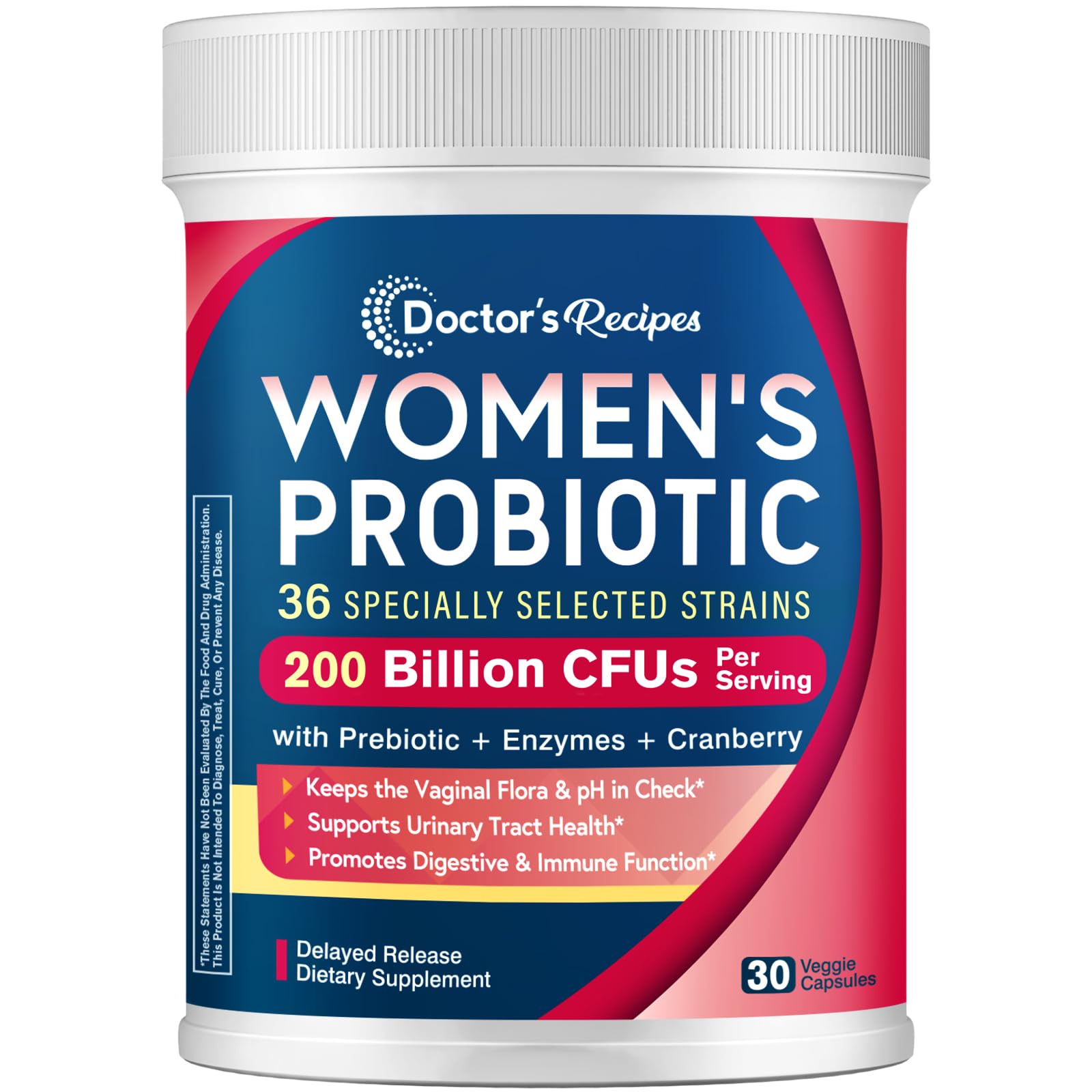 Doctor's Recipes Probiotics for Women, 200B CFUs 36