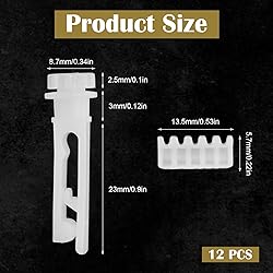 Tyqour 12 Pcs Vertical Blind Carrier Gear and
