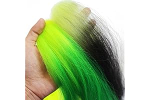 Tigofly 12 Colors Double Color Synthetic Fiber Large Hank Super Hair Bucktail Jigs Lure Making Streamers Fly Tying Materials