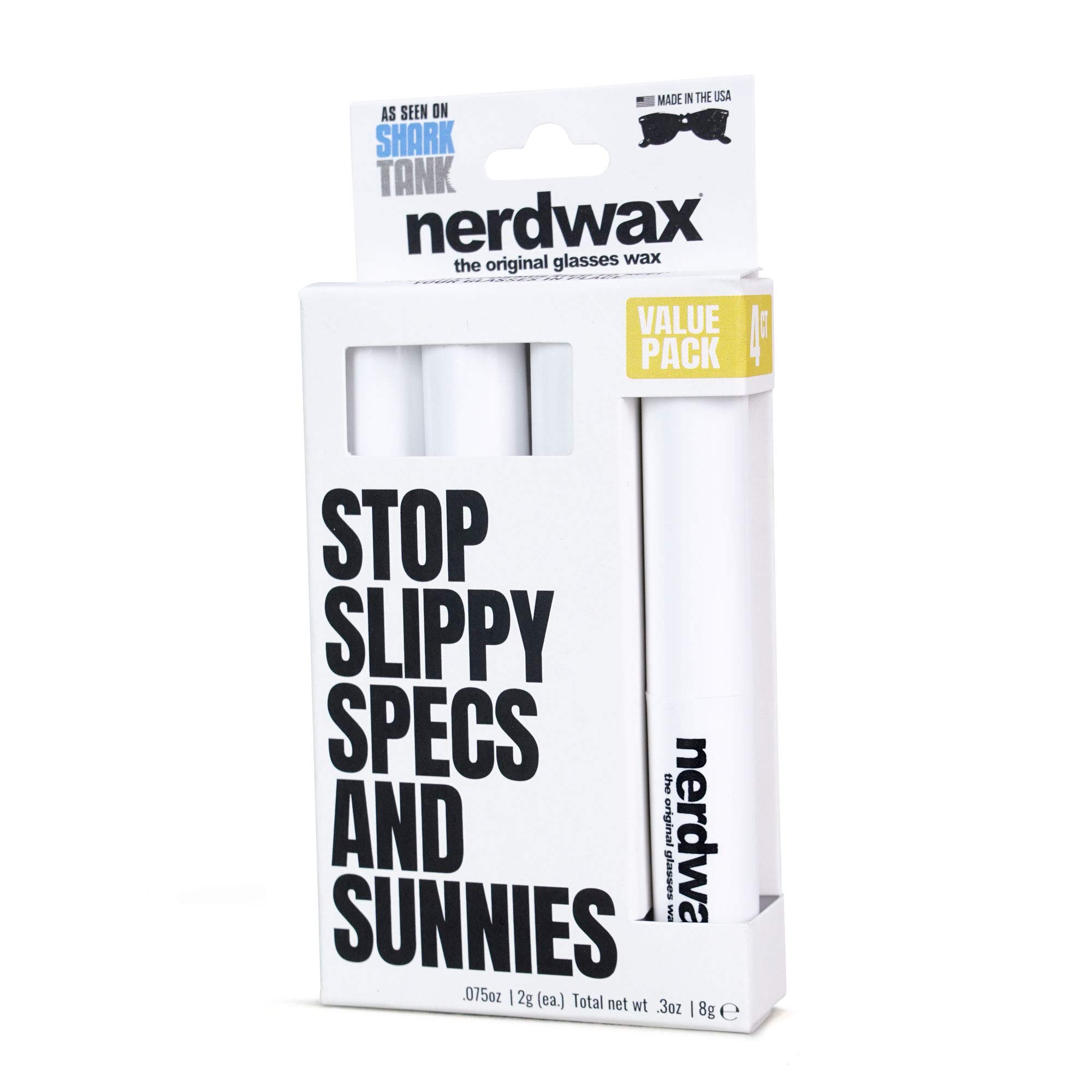 New Nerdwax Slimline Design - 4ct Value Pack | Stop Slipping Glasses as Seen on Shark Tank