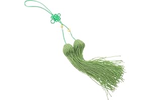 Operitacx Chinese Sword Tassel with Silk Thread and Chinese Knot for Martial Arts Decor and Tai Chi Sword