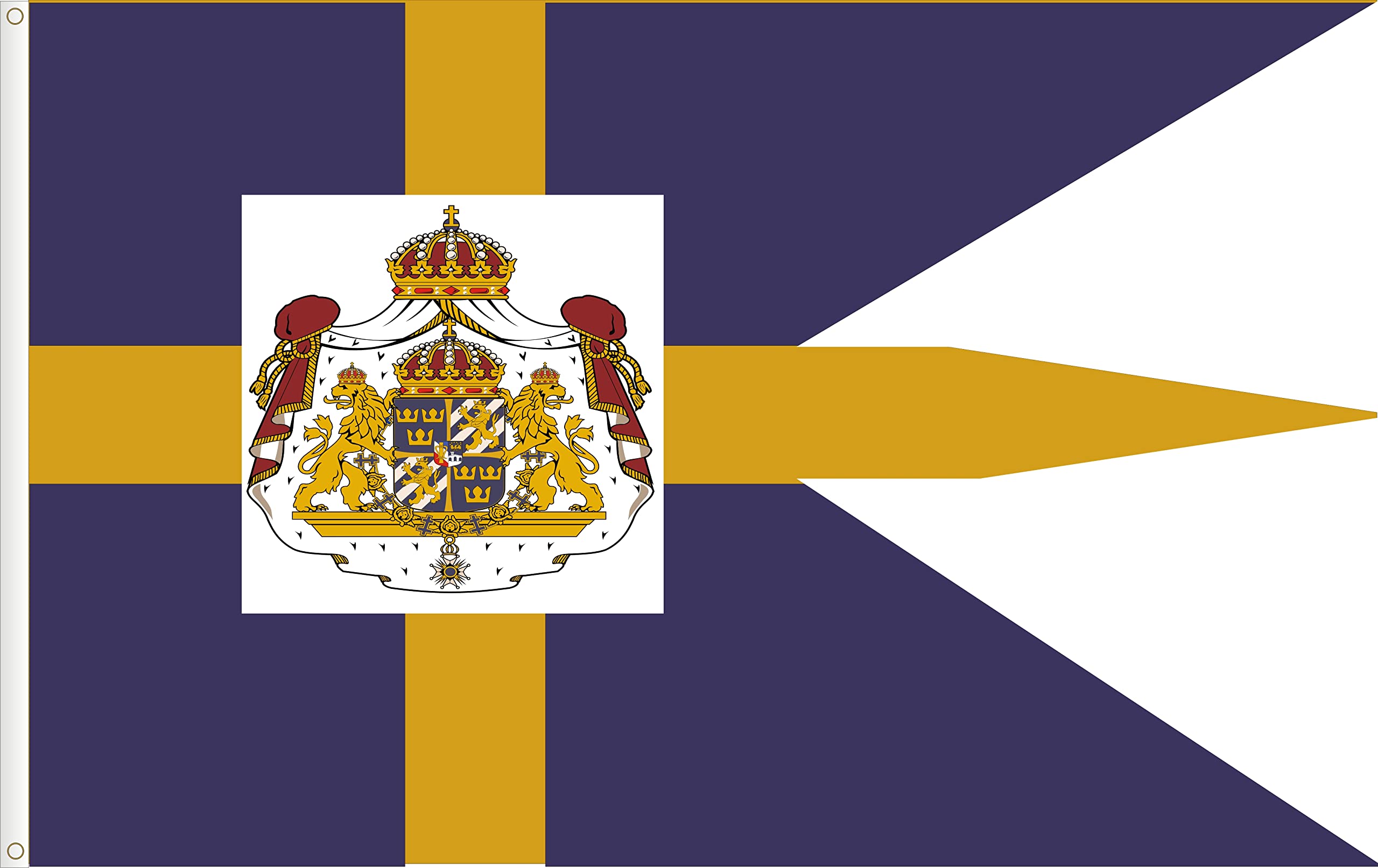 Real Swedish Flag - Real Standard - Quality Satin Standard - Large Size 150 x 90