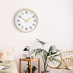 AKCISOT Wall Clock,Boho Kitchen 10 Inch Wall Clocks