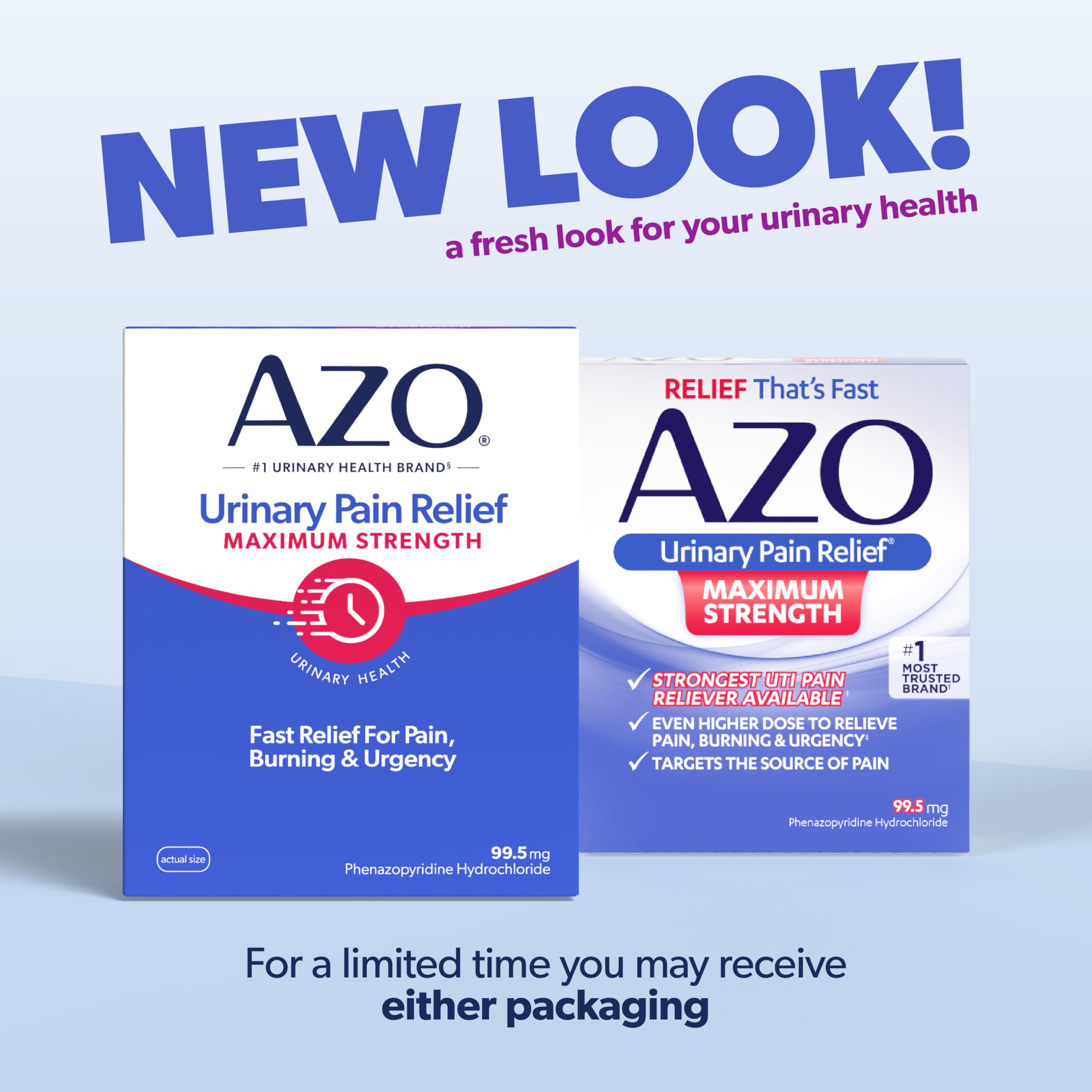 AZO Urinary Pain Relief Maximum Strength, Fast relief of UTI Pain, Burning & Urgency, Targets Source of Pain, #1 Most Trusted Brand, 24 Tablets