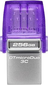 Kingston DataTraveler microDuo 3C 256GB USB Flash Drive USB Type-C Type-A view 3