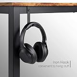 HOMIDEC 160 cm Computer Desk with Drawers, Headphone Hook, Modern Style view 6