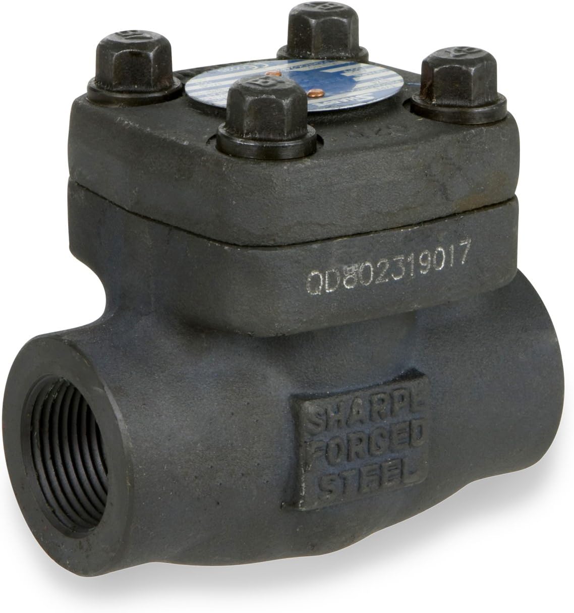 Sharpe Valves 24834 Series Carbon Steel Piston Check Valve, Class 800, 1/4" NPT Female