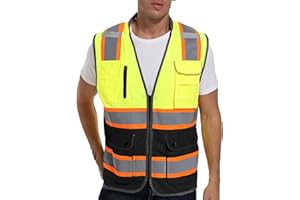 ArcRidge Reflective Safety Vest for Men and Women - High Visibility Construction Vest - Dual Tone Reflective Strips