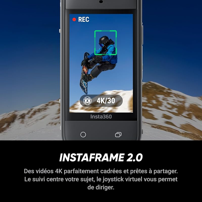 X5 Pack Standard - Caméra 360 8K, Perche à Selfie Invisible, qualité Premium Jour et Nuit, objectifs Robustes & remplaçables, Appareil Photo vidéo étanche, dashcam, pour vlog, Moto