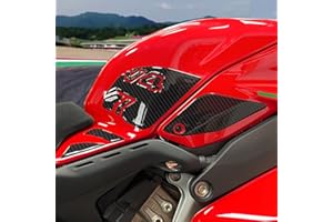 Resin Bike Motorcycle 3D Stickers Compatible with Ducati Panigale V4 and V4S 2022. Tank Side Protectors from Impact and Scratches. Pair of Resin Stickers - Made in Italy