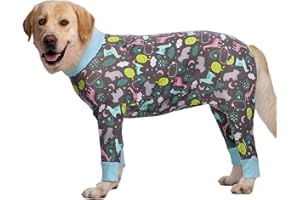kzrfojy Dog Recovery Suit for Dogs After Surgery Female Male Medium Large Dog Neuter Spay Onesie for Shedding Prevent Licking Surgical Wound Dog Cone Alternative Giraffe