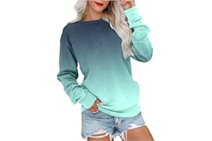 Ceboyel Long Sleeve Shirts For Women Crewneck Sweatshirt Pullover Casual Long Sleeve Tops Trendy Loose Fit Fall Clothing 2023