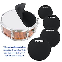 EASTROCK Drum Mute Pads Set 5 Pieces Foam Drum