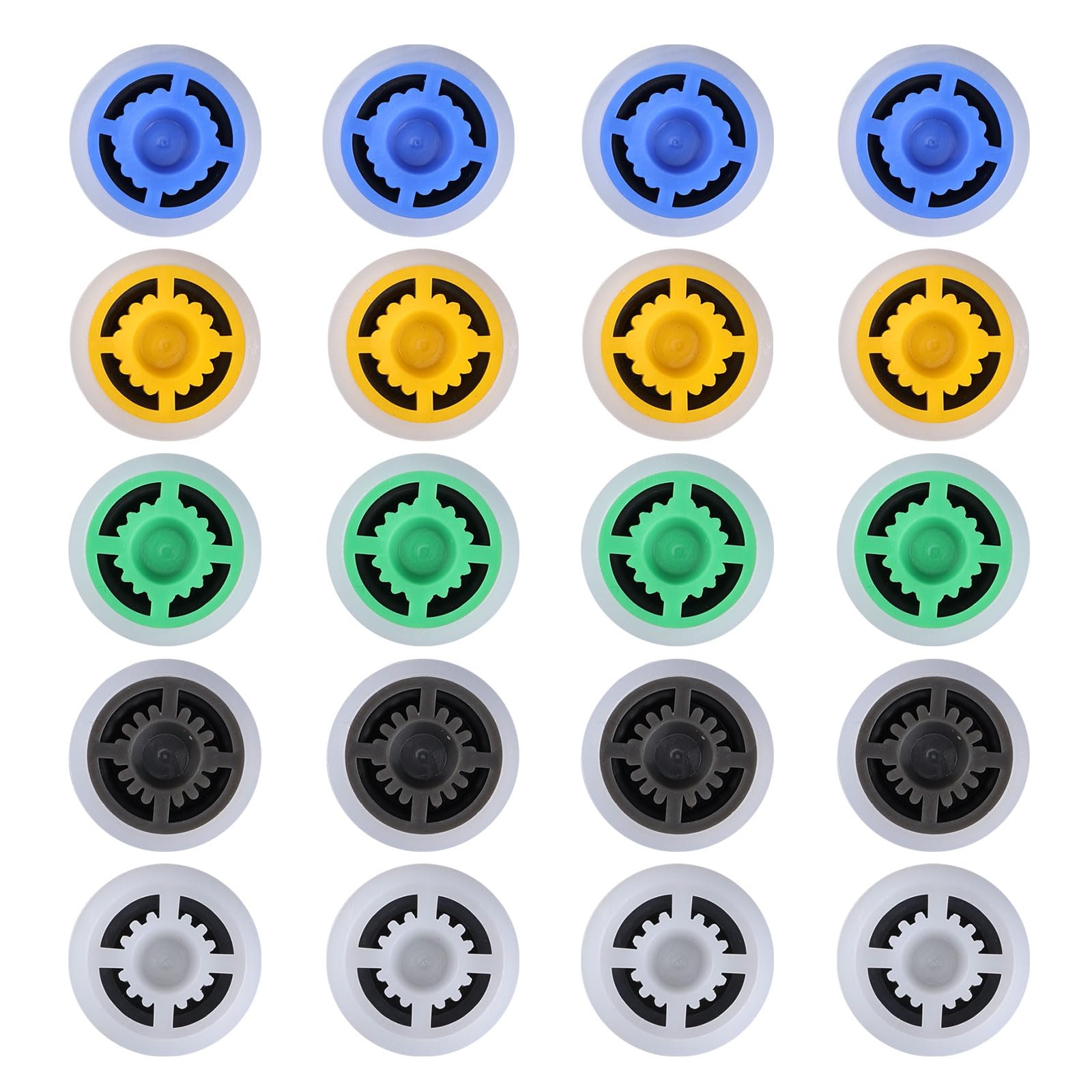 Photo 1 of 20pcs Multi Color Shower Head Flow Restrictors, Plastic GPM 1.5/1.8/2.0/2.5/3.0 Water Saver Faucet Adapters Shower Head Flow Limiter Water Pressure Reducer for Bathroom Toilet