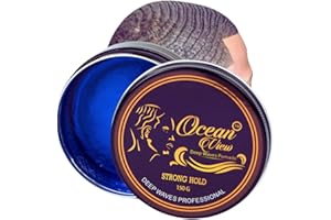 OCEAN VIEW DEEP WAVES POMADE- Water-Based Hair Cream for 360 Wave Training and Wolfing- Silky Smooth Application and Styling, Strong Hold, Easy Wash- Waver and Barber Accessories - 4oz Tin Can