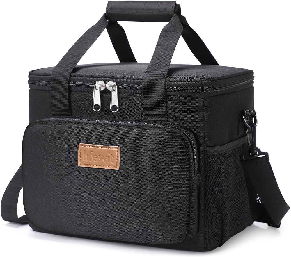 Lifewit 9L Insulated Lunch Bag 12 Can Soft Cooler Black