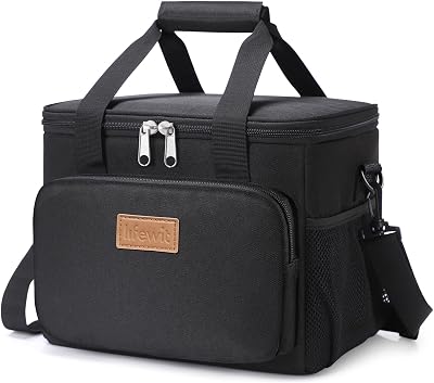 Lifewit 9L Insulated Lunch Bag 12 Can Soft Cooler Black