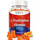 VAITE L Tryptophan 1000mg Gummies &ndash; Chewable Supplement for Positive Outlook, Calm Support &amp; Inner Balance, 60 Vegan Gummy to Promote Restful Nights, Support Mental Focus &amp; Encourage Peaceful Sleep