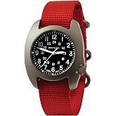 BERTUCCI&reg; 42 mm Titanium Field Watch - D-3T RETROFORM Epic&trade; - Black dial, International/NASA Orange Nylon Band - 17021