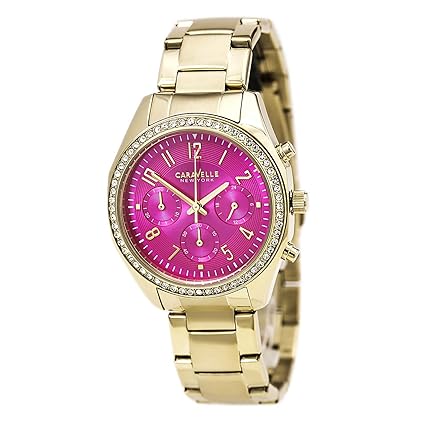 Caravelle New York Womens 44L168 Crystal Chronograph Watch
