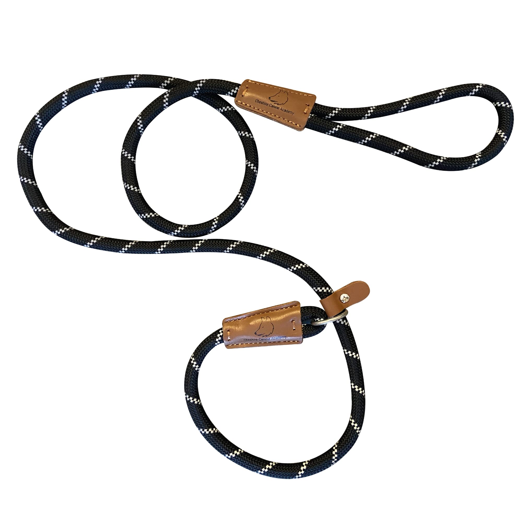 Cheshire Canine Academy, Slip Lead/Training Leash - Reflective Black (1.5m/One Size)