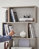 VASAGLE 6-Tier Bookshelf 24 x 70 x 191.6 cm Freestanding Room Divider Greige view 6