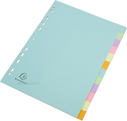 Caja de 25] Color A4 carpeta de anillas archivador de anillas de palanca de índice separadores 12 partes tema carpeta tarjetas: Amazon.es: Oficina y papelería