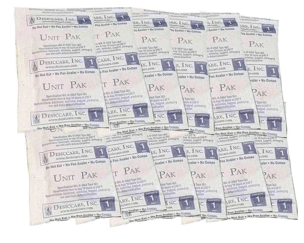 12 Pack of One Ounce (28 Gram) Clay Desiccant Packets Desiccare 1