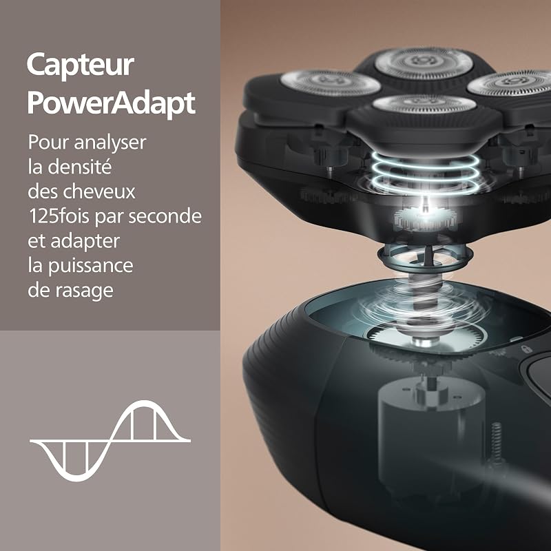 Head Shaver Pro 7000 Series - Rasoir pour la tête pour hommes et femmes, tête flexible à 360° et lames ComfortCut pour un rasage efficace tout en douceur pour la peau, modèle HS7980/15