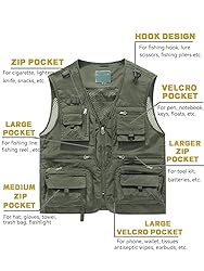 HAWILAND Cargo Vest Men Lightweight Outdoor Travel