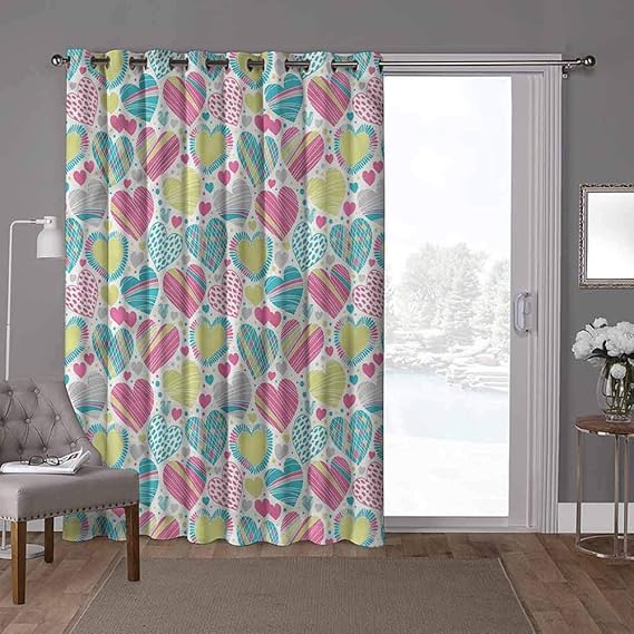 YUAZHOQI Cortina separadora de habitación con ojales térmicos