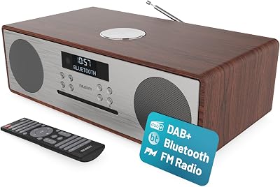 MAJORITY Oakington DAB+ Radio & CD Player Bluetooth Walnut