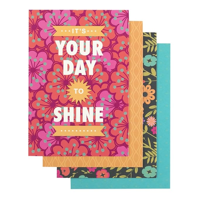 DaySpring Birthday Boxed Greeting Cards w Embossed Envelopes Joy, 12