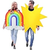 HooLing 2Pcs Couples Halloween Costumes for Adults Couples Outfits Costume Apparel Accessories for Halloween Cosplay Dress up